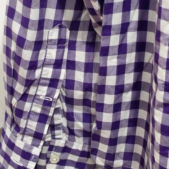 J. Crew Medium Long Sleeve Casual Button Shirt - Purple & White - Picture 14 of 14